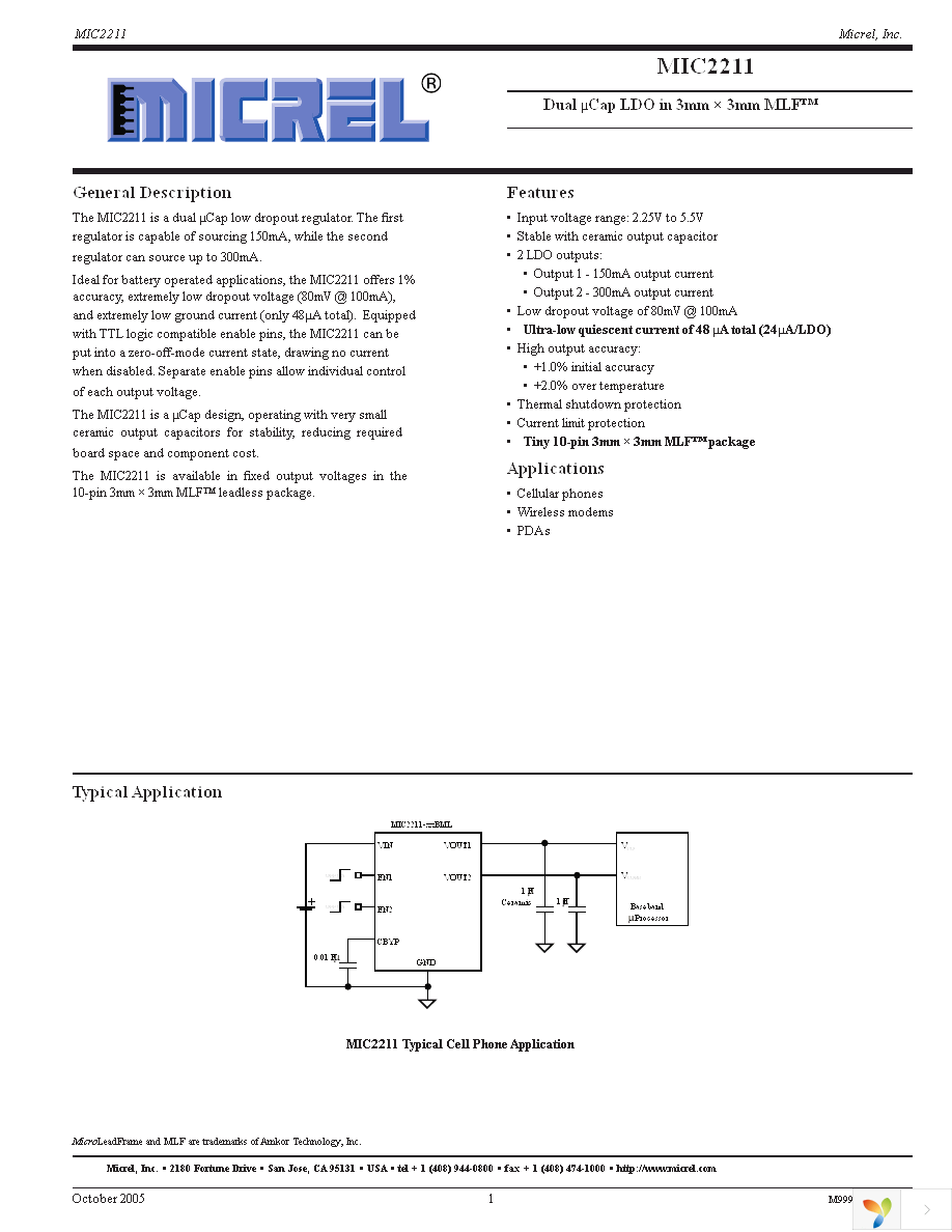 MIC2211-GSYML TR Page 1